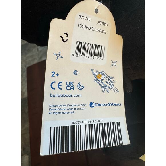 Build-A-Bear Toothless Plush 2021 How to Train Your Dragon | Tag Attached - Picture 2 of 10